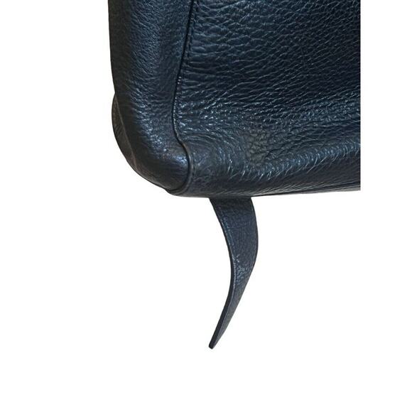 J. Estina Black Pebbled Leather Backpack Style Computer Bag Brief Case - Picture 3 of 16